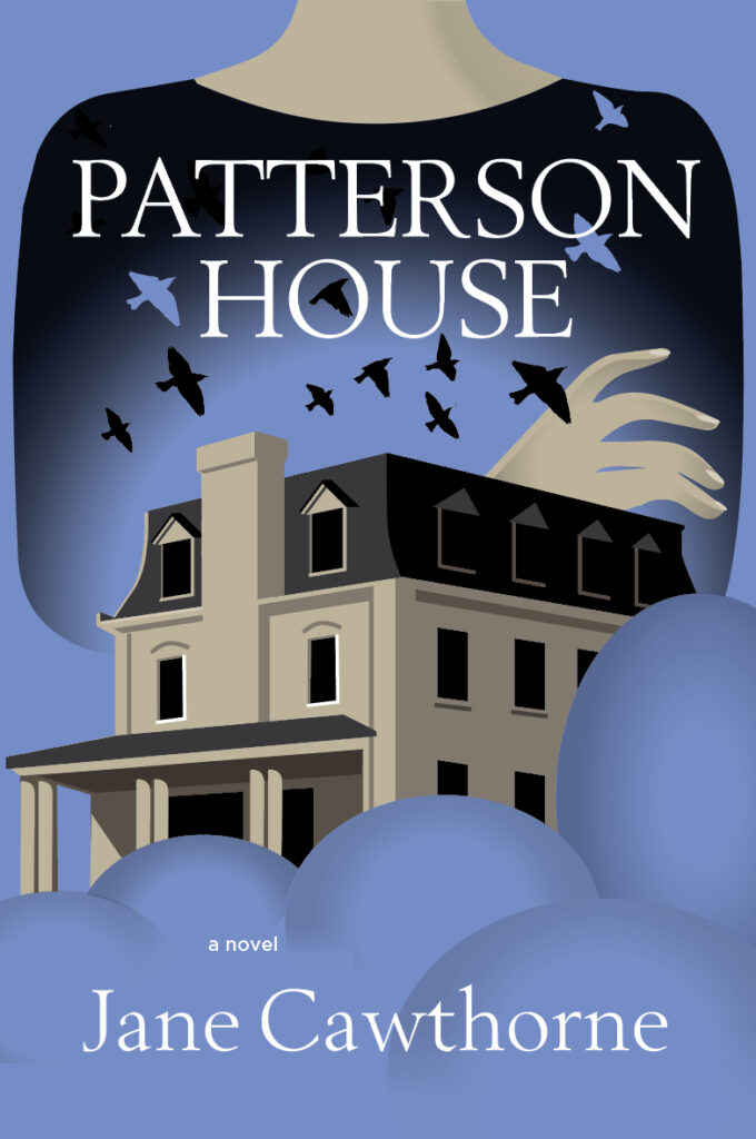 cover of patterson house book showing old house with figure in background